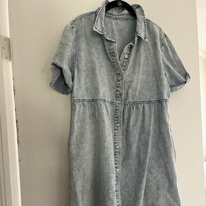 Casual Denim Shirt Dress